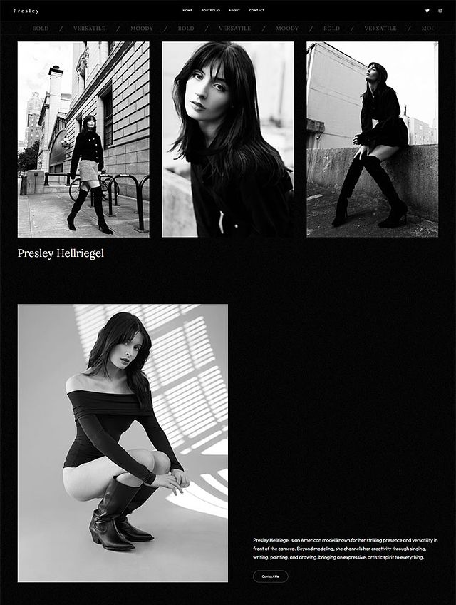 Presley Hellriegel Portfolio Website Examples