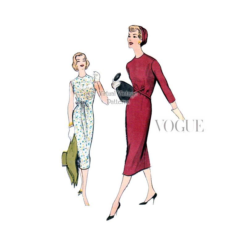 60s Empire Waist A Line Dress Pattern, Simplicity 7432 | Virtual Vintage