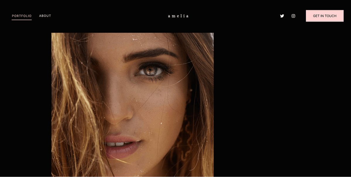 Pixpa Oasis model portfolio template