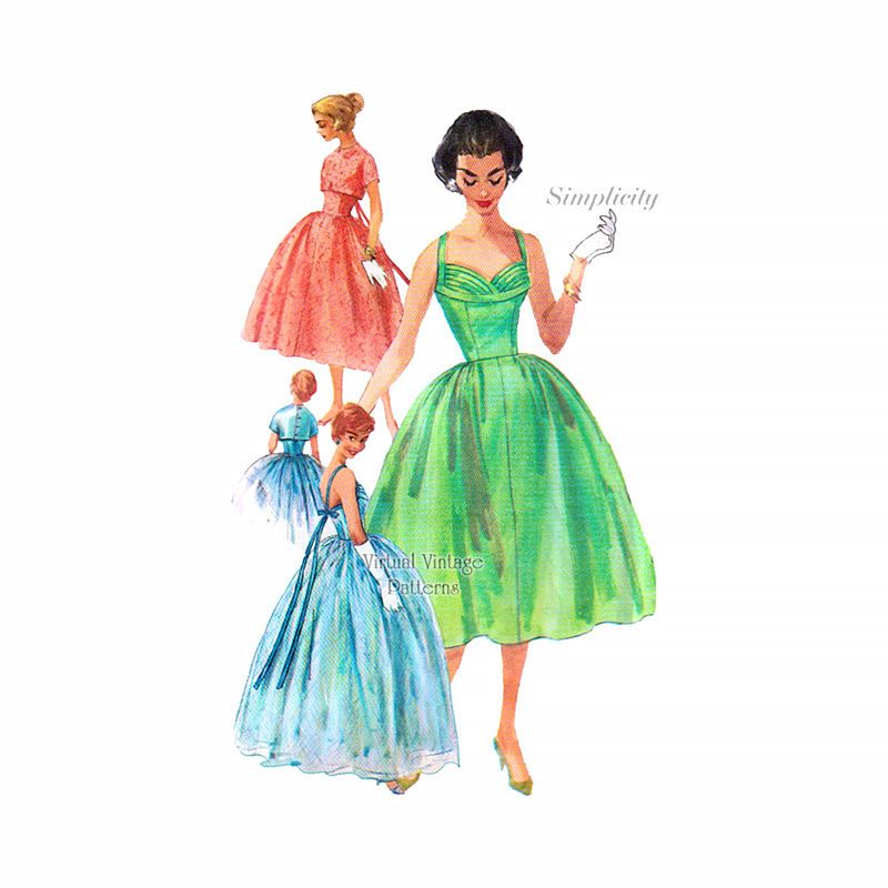 1950s party dress pattern 1950s Sewing Patterns