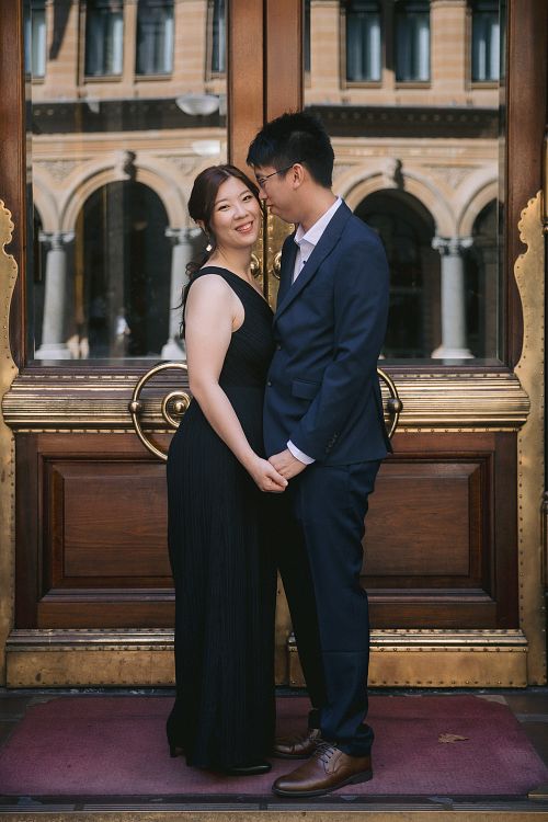 Engagement photo at Martin Place