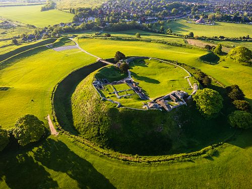 Old Sarum Golden Hour Aerial View