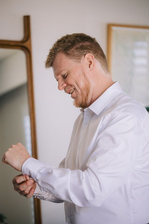 Groom Getting Ready