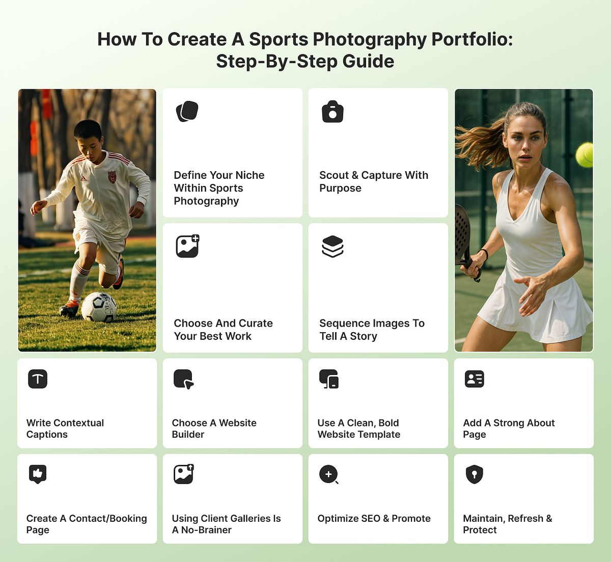 Cómo crear un portafolio de fotografía deportiva